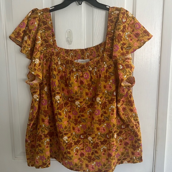 LOFT Flutter Sleeve Top - XXL - Picture 1 of 3